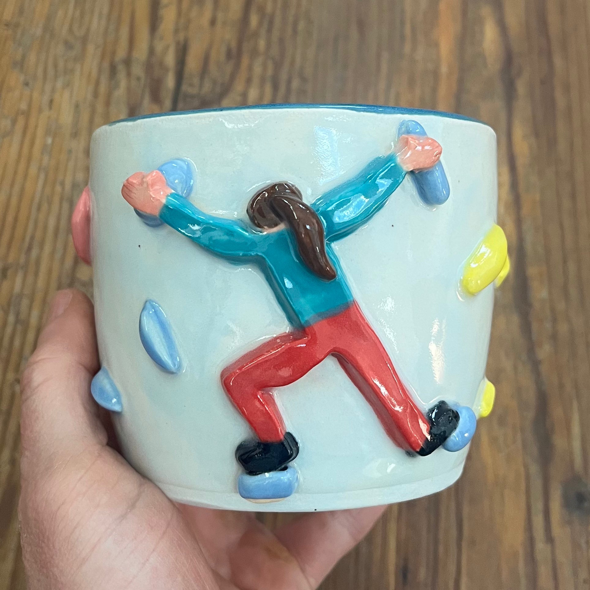 Climber Mug in Peacock Blue