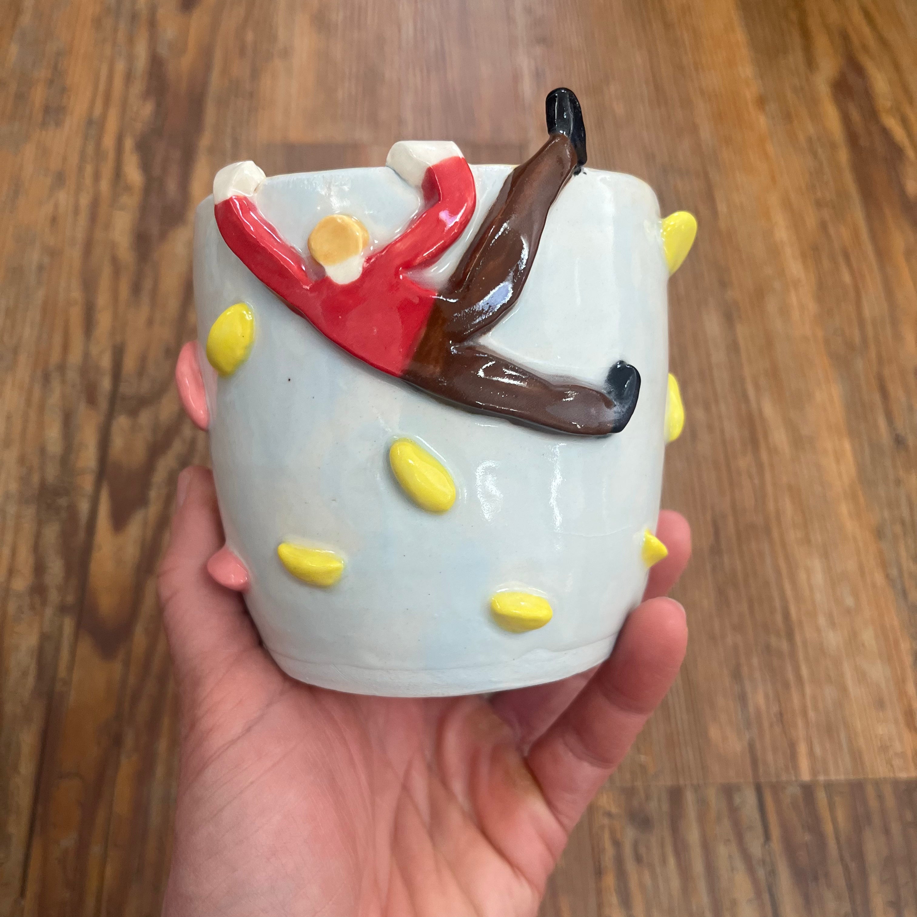 Climber Mug with Topout in Biscotti