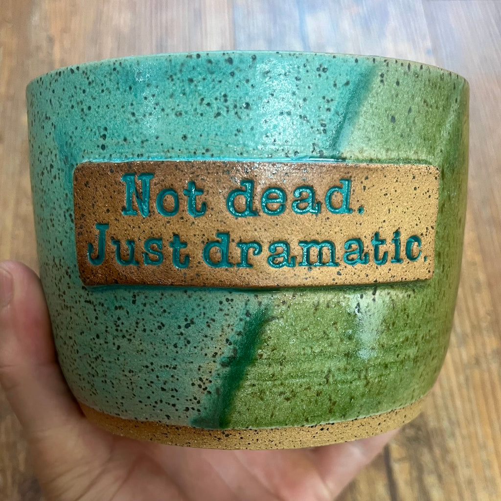 Not Dead, Just Dramatic Cache Pot Planter
