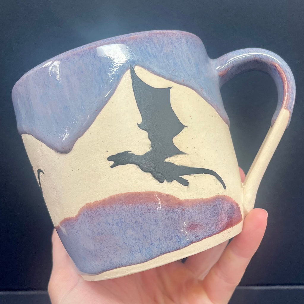Periwinkle Three Dragon Mug