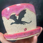 Hot Pink Three Dragon Planter