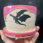 Hot Pink Three Dragon Planter