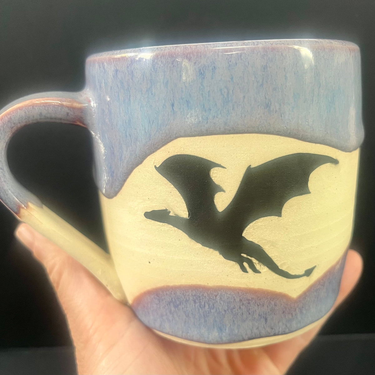 Periwinkle Three Dragon Mug