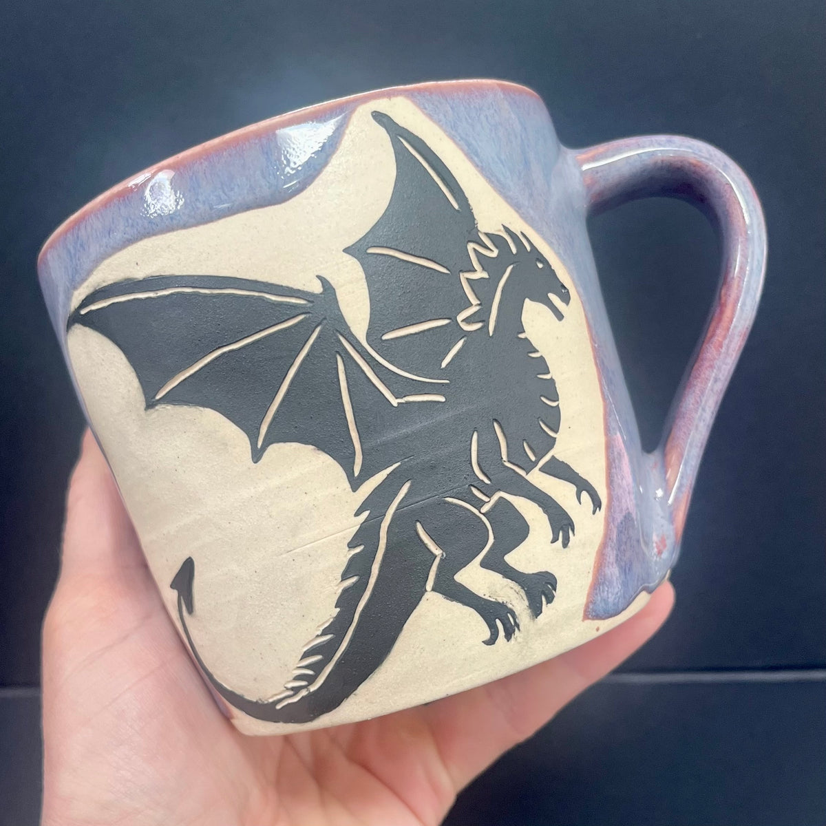 Periwinkle Dragon Mug