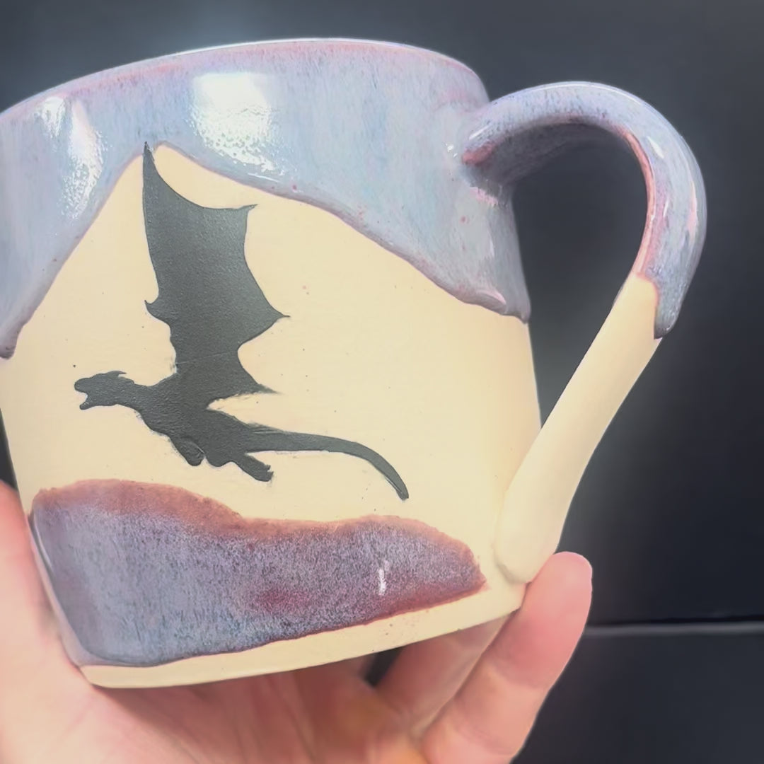 Periwinkle Three Dragon Mug