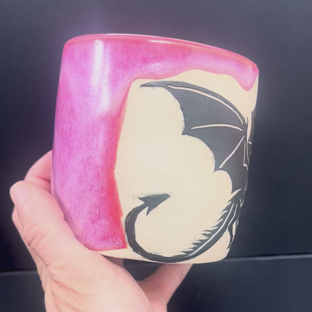 Hot Pink Dragon Mug