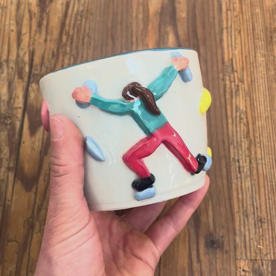 Climber Mug in Peacock Blue