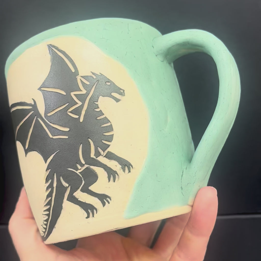 Sea Glass Dragon Mug