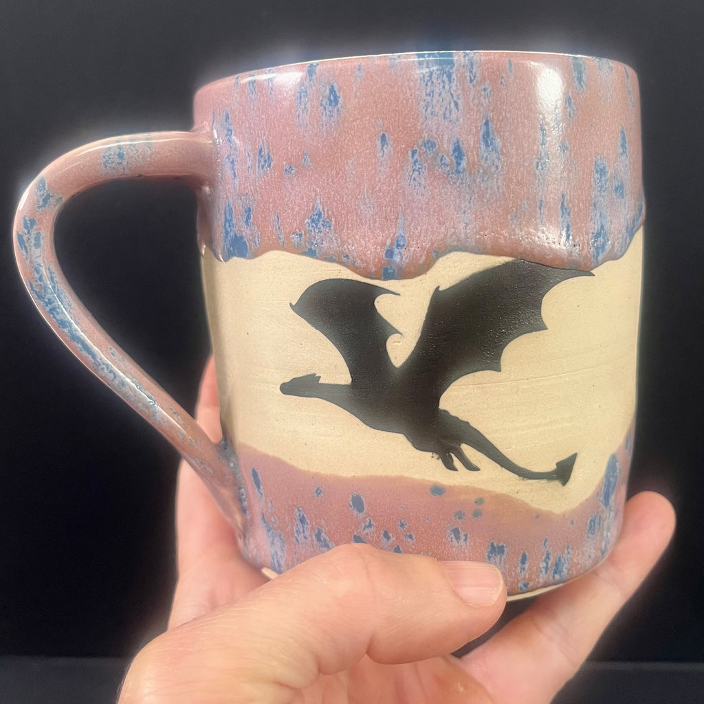 Wildflower Purple Three Dragon Mug