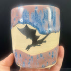 Wildflower Purple Three Dragon Mug